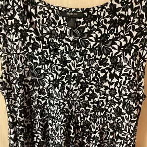 Style & Co. Monochrome Floral Dress